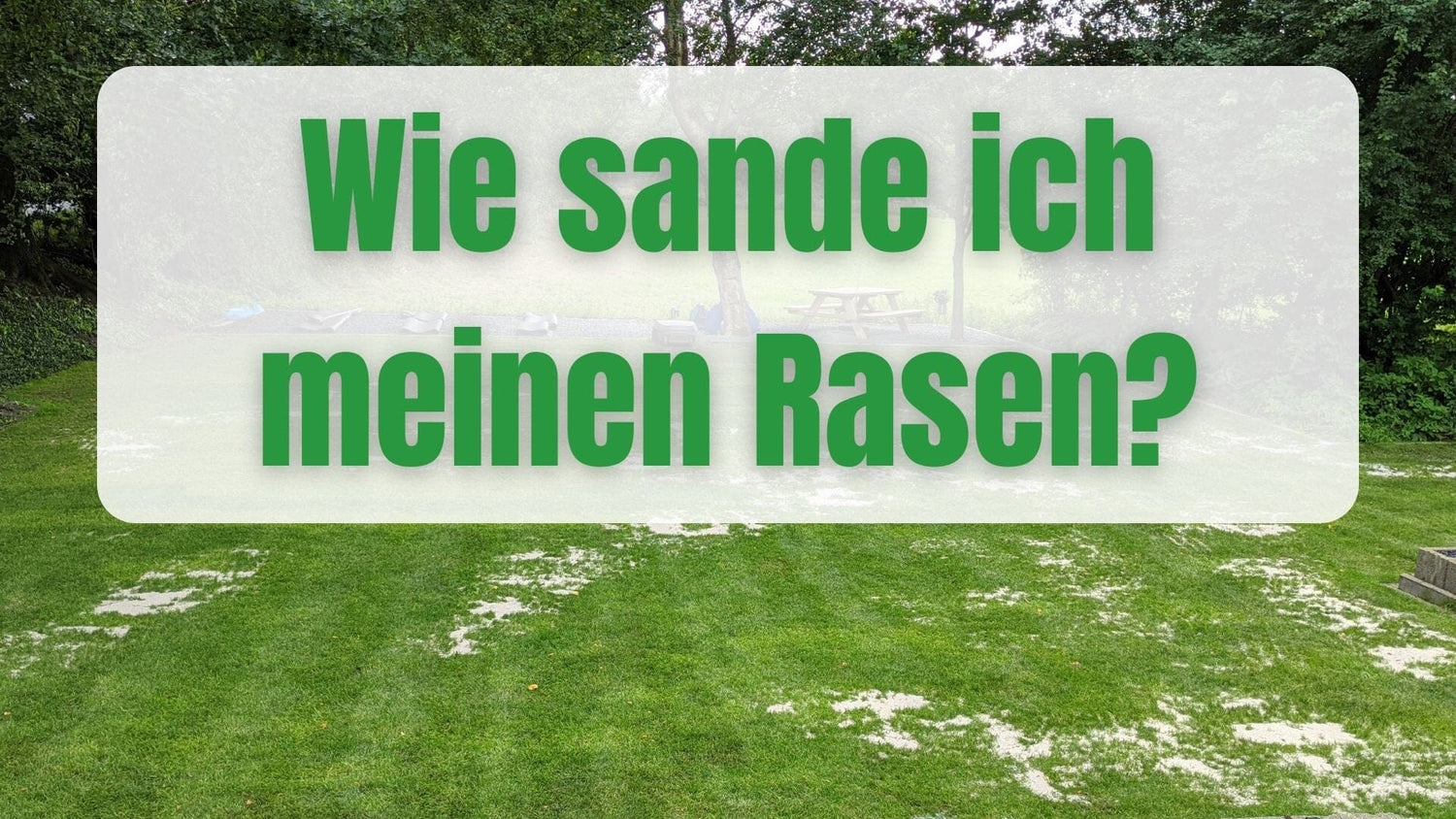 Wie gehst du beim Rasen sanden richtig vor?
