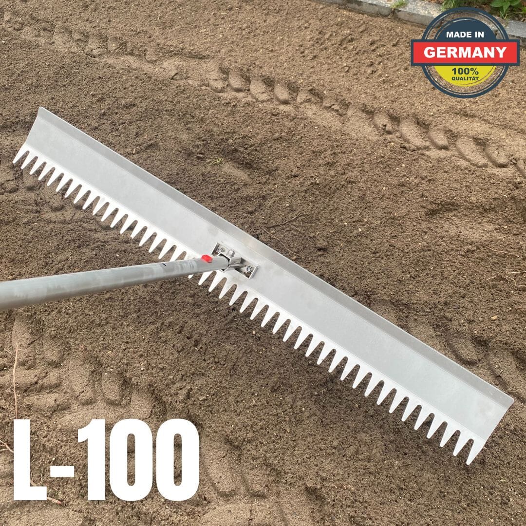 Rasenrakel Rastrello per paesaggio RISISANI L-100 | Rastrello livellatore RISISANI Germania