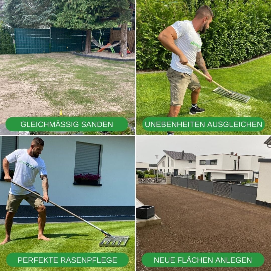 RISISANI Premium Rasenrakel L-80 en acier inoxydable Rasenrakel RISISANI Rasenrakel Allemagne