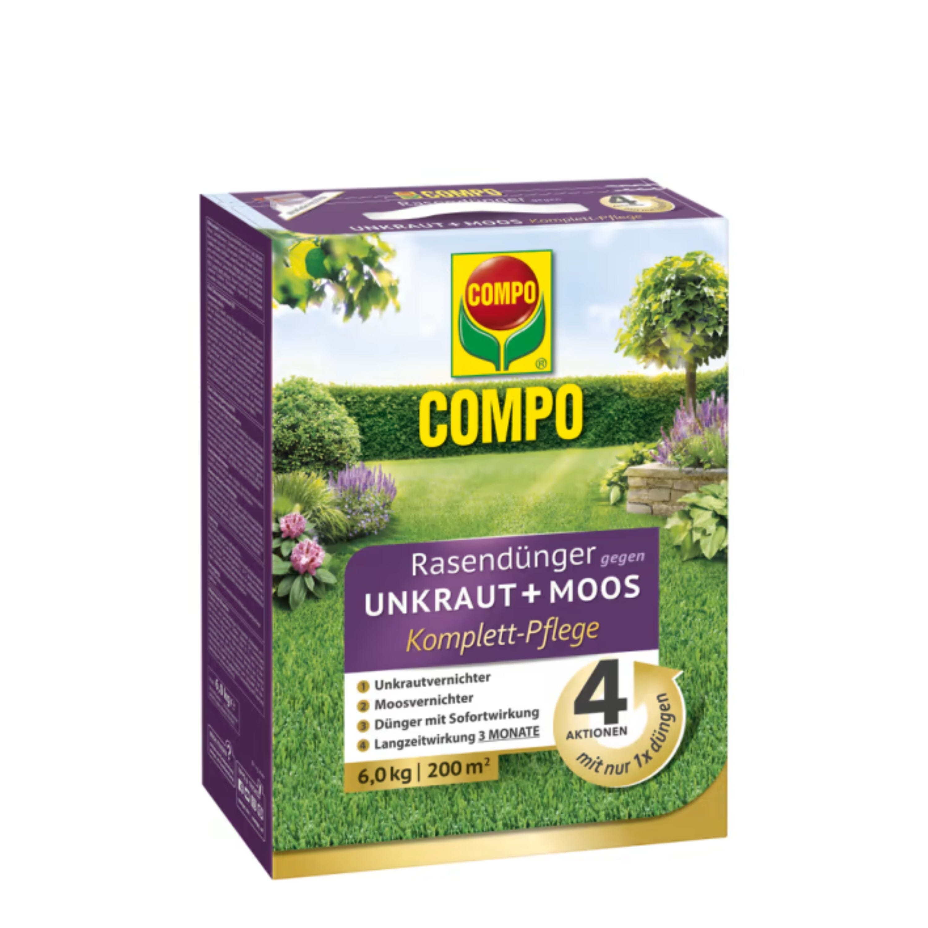 COMPO Rasendünger gegen Unkraut + Moos Komplettpflege COMPO