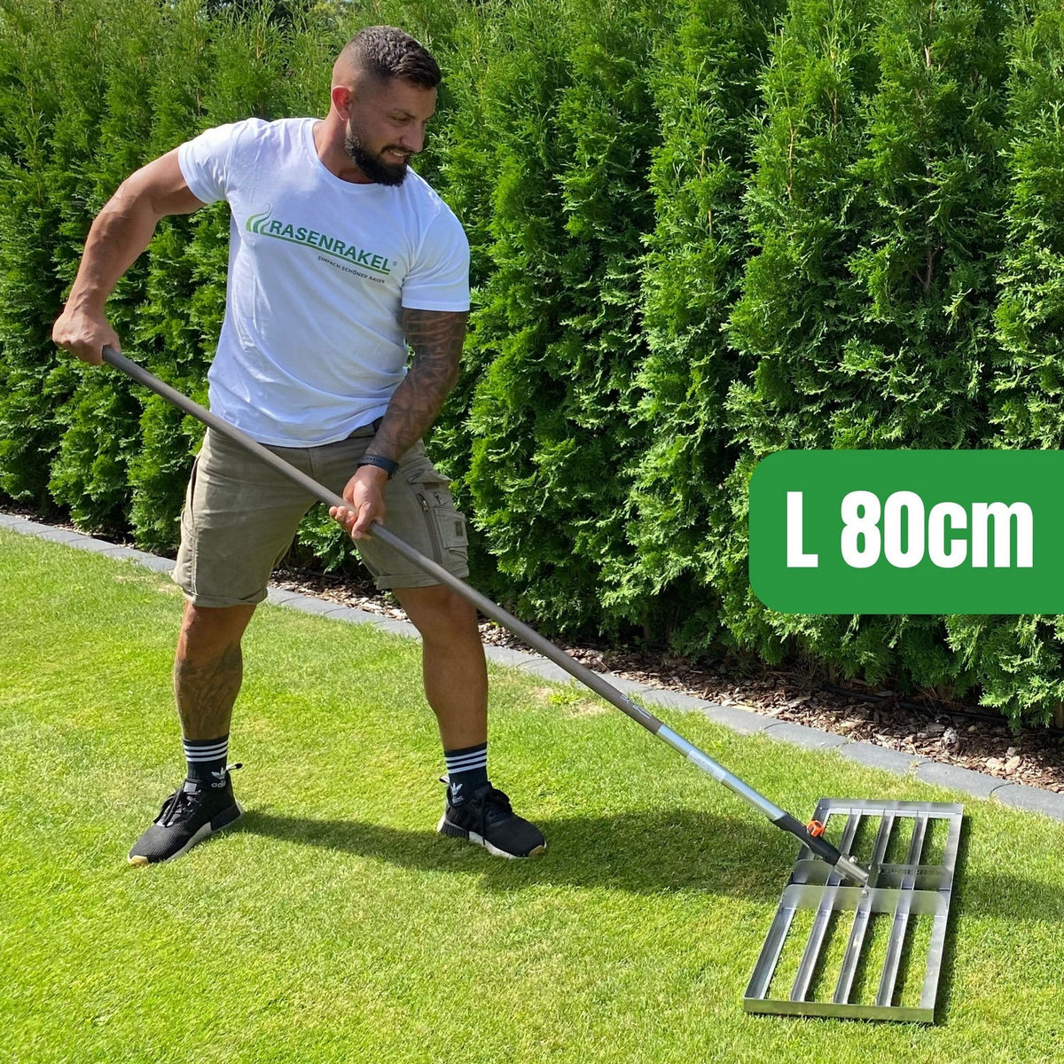 Original RISISANI® Rasenrakel Levelrake zum Rasen sanden & glätten